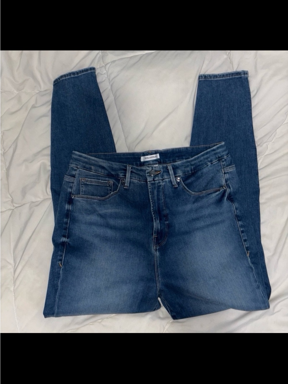 Good American light blue denim jeans